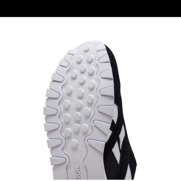 Reebok Kids Classic Nylon Sneakers - Black/Black White FV4441 - Picture 3 of 9